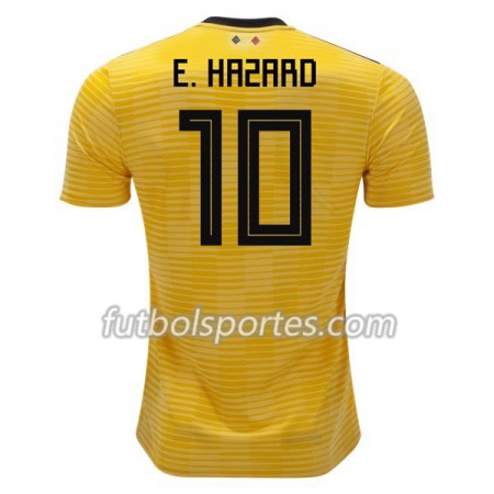Camisetas Bélgica E.Hazard 10 Segunda Equipacion Mundial 2018